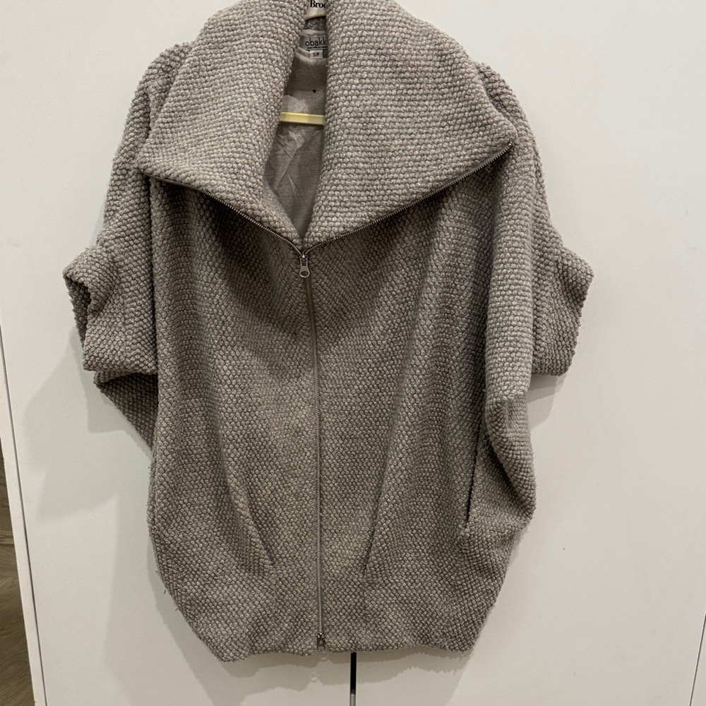 Obakki Gray Textured Jacket